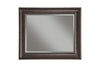 Polystyrene Framed Wall Mirror With Beveled Glass, Oil Rubbed Bronze