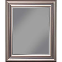 Polystyrene Framed Wall Mirror With Beveled Glass, Silver