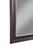 Polystyrene Framed Wall Mirror With Beveled Glass, Espresso Brown