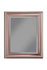 Polystyrene Framed Wall Mirror With Beveled Glass, Rose Gold