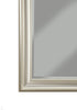 Polystyrene Framed Wall Mirror With Beveled Glass, Silver