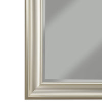 Polystyrene Framed Wall Mirror With Beveled Glass, Silver