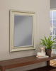 Polystyrene Framed Wall Mirror With Beveled Glass, Silver