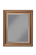 Polystyrene Framed Wall Mirror With Beveled Glass, Copper