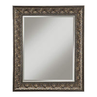 Wall Mirror With Intricately Carved Polystyrene Frame, Bronze