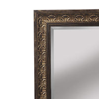 Wall Mirror With Intricately Carved Polystyrene Frame, Bronze