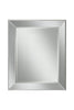 Polystyrene Framed Wall Mirror With a Beveled Glass, Silver