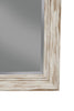 Polystyrene Framed Wall Mirror With Sharp Edges, Antique White