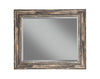 Polystyrene Framed Wall Mirror With Sharp Edges, Antique Black