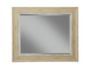 Polystyrene Framed Wall Mirror With Sharp Edges, Antique Turquoise Blue