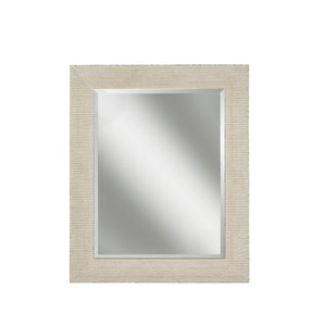 Polystyrene Framed Wall Mirror With Sharp Edges, White