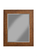 Polystyrene Framed Wall Mirror With Sharp Edges, Honey Tobacco Brown