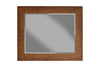 Polystyrene Framed Wall Mirror With Sharp Edges, Honey Tobacco Brown