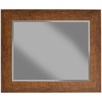 Polystyrene Framed Wall Mirror With Sharp Edges, Honey Tobacco Brown