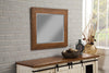 Polystyrene Framed Wall Mirror With Sharp Edges, Honey Tobacco Brown