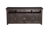 Wooden TV Stand With 3 Shelves and Cabinets, Espresso Brown