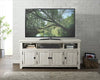 Wooden TV Stand With 3 Shelves and Cabinets, White