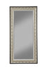 Full Length Leaner Mirror With Polystyrene Frame, Antique Silver and Black