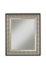 Wall Mirror With Intricately Carved Polystyrene Frame, Antique Silver and Black