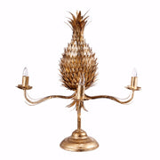 Contemporary Style Iron Pineapple Table Lamp, Gold