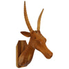 Teak Root Wood Deer Head Wall Mount, Brown