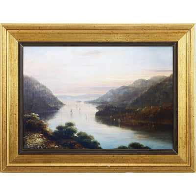 View From West Wall Art With Wooden Frame, Multicolor