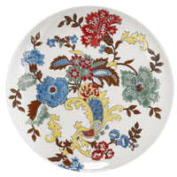 Ceramic Decorative Plate With Colorful Floral Motifs