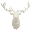 Magnesia Deer Head Wall Accent, White