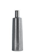 Narrow Mouth Ceramic Round Bottle Vase With Long Neck, Medium, Silver