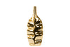 Wrinkled Pattern Elliptical Bottle Vase In Ceramic, Medium, Gold