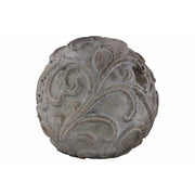 Cemented Sphere with Embossed Swirl Design, Large, Gray