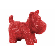 Ceramic Standing Welsh Terrier Dog Figurine, Glossy Red