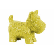 Ceramic Standing Welsh Terrier Dog Figurine, Glossy Yellow