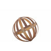 Bamboo Orb Dyson Sphere with 5 Circular Rings, Medium, Natural Brown