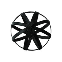 Bamboo Orb Dyson Sphere with 5 Circular Rings, Large, Black