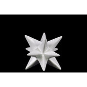Ceramic Stellated Icosahedron Sculpture, Small, Glossy White