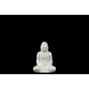 Ceramic Meditating Buddha Figurine, White