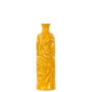 Ceramic Vase With Wrinkled Sides, Medium, Yellow