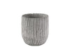 Cement Round Pot With Tapered Bottom In Broomed Finish, Small, Light Gray