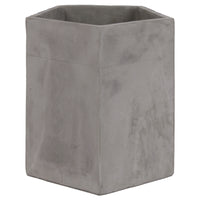 Pentagonal Shape Cemented Flower Pot, Gray