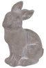 Cement Sitting Rabbit Figurine In Concrete Finish, Gray