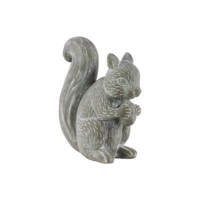 Cemented Squirrel Figurine, Washed Gray