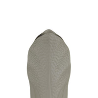 Ceramic Pyramidal Vase With Engraved Circle Design, Small, Gray