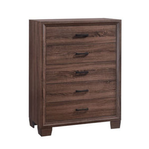 Wooden Drawer Chest, Medium Warm Brown