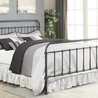 Metallic Full Size Bed, Dark Bronze