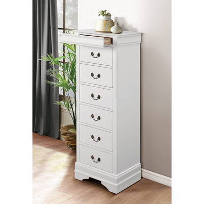 Wooden Six Drawer Lingerie Chest, Grey