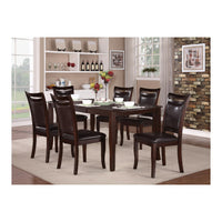 Contemporary Style Wooden Extension Dining Table, Dark Cherry Brown