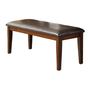 Mango Veneer Bench With Covered Seat, Brown