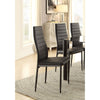 BiCast Vinyl Side Chairs With Curvy Backs, Set of 2, Black