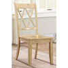 Pine Veneer Side Chair With Double XCross Back, Sand, Set of 2